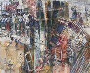 Les sauveurs, 60x73cm, acrylique sur toile, 2025