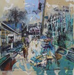 Ulysse 6, acrylique sur toile, 90x90cm, 2023